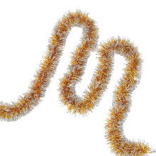 5m Colorful Christmas Tinsel Garland Gold Metallic Ribbon For Christmas Tree Decorations Holiday Home Decor