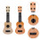 2Pcs Small Guitar Simulation Ukulele For Kids Musical Learning 10