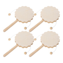 12Ud Sonajeros De Madera Para Pintura Infantil Y Creación Manual DIY