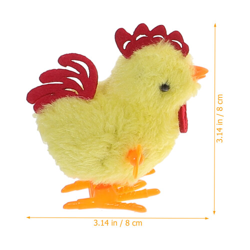 6Pcs Chicken Plush Wind-Up Toys For Children Clockwork Playthings 1