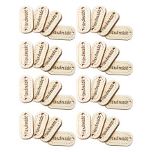 200Ud Botones Etiqueta Madera Handmade Beige Para Ropa Y Proyectos DIY