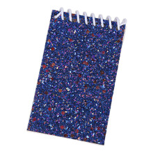 Twin Coil Binding Notebook 20 Sheets Unlined Pocket-Navy Blue