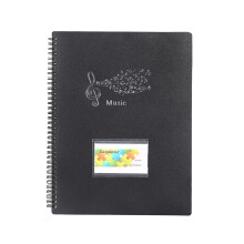 Mtlavish music folder with 20 plastic sleeves, ideal for stage performances—suitable for piano and choir.