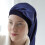 Navy Durable Women Sleeping Bonnet Elastic Sleep Hat for Home 3