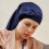Navy Durable Women Sleeping Bonnet Elastic Sleep Hat for Home 11