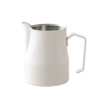 Milk Frother Cup Portable Espresso Steaming Cup for-White