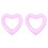 2Pcs Heart Shaped Float Inflatable Swimming Rings for Fun 3
