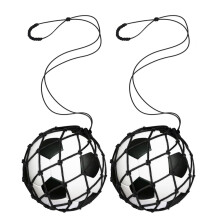 2 Pack Football Kick Trainer for Soccer Ball Size 3 4 5 Solitaire Soccer Training Aid Black
