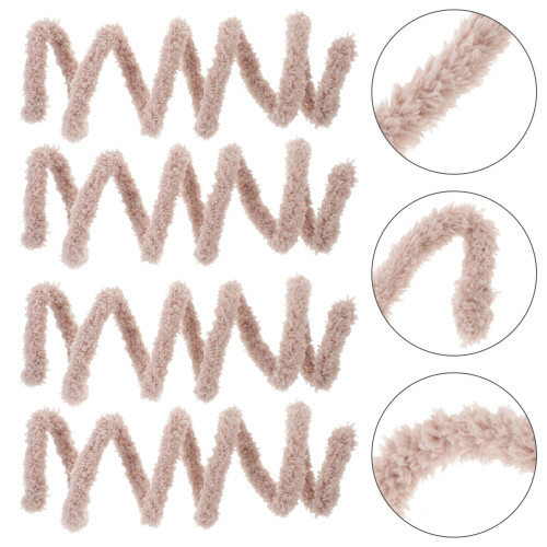 4Stk Handgemachte DIY Chenille Sticks Hellgrau Für Kinder 2