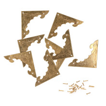 Staffe angolari decorative per mobili, coperture per bordi angolari, protezioni angolari per armadi con finitura bronzo antico per scatole di legno e