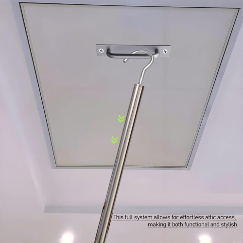 Attic Access Set Feature Stainless Steel and Aluminum Components 1