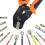 High Precise Crimping Plier for Battery Cable Lugs-Black Orange 7