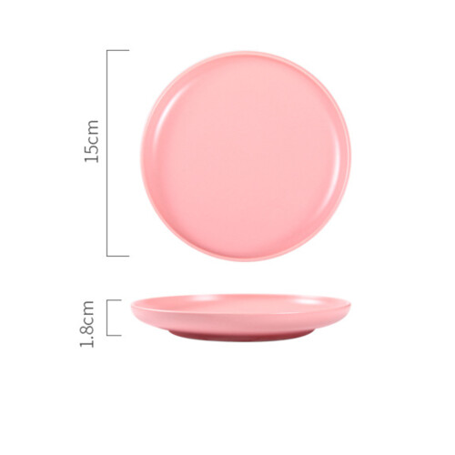 1 Pezzo Colorata Piatto 6 Pollici Rosa 1
