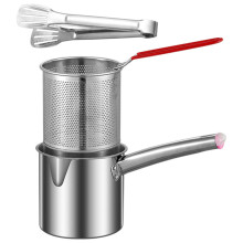 1 Set Fritteuse Metall Frittiertopf Tiefkühlfrittierer