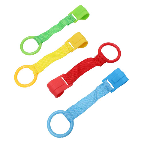 4Pièces Anneaux De Tirage Bébé Multicolores Usage Crèche
