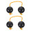 2Pz Sand Hammer Bambini Musicale ABS Nero Con Resistente 5