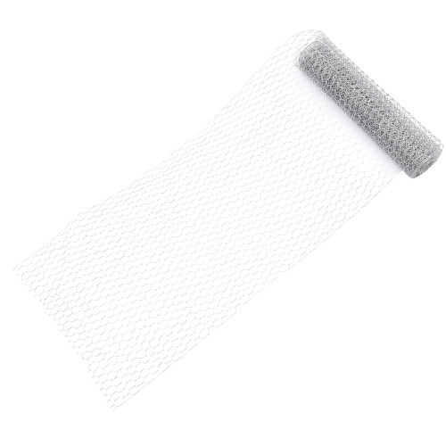 Silver Sturdy Galvanized Chicken Wire Mesh for Home, Farm, and Craft