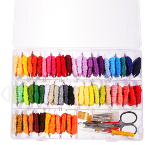 1Ensemble Kit Complet Fil Broderie DIY Fin
