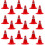 250Pcs Red Plastic Simulation Road Cones Educational Traffic Toy Decor 6