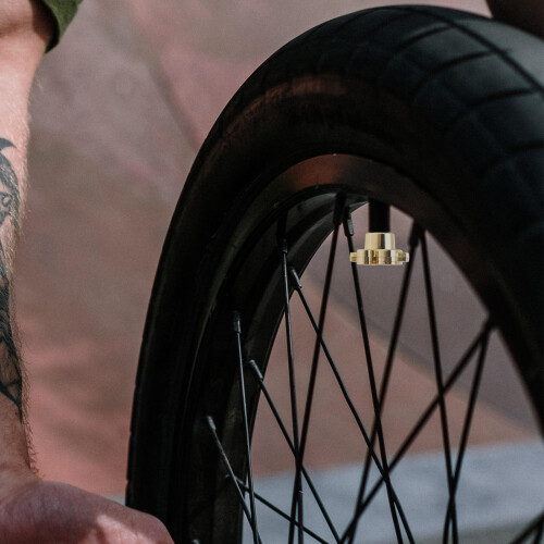 5Pz Valvola Bici Oro Abs+rame Pneumatici Protettivi 2