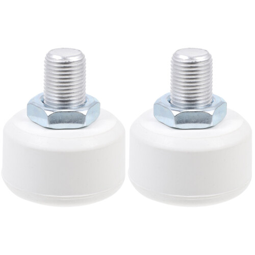 2Pcs White Roller Skates Toe Guards Rubber Braking Blocks for Safety 1