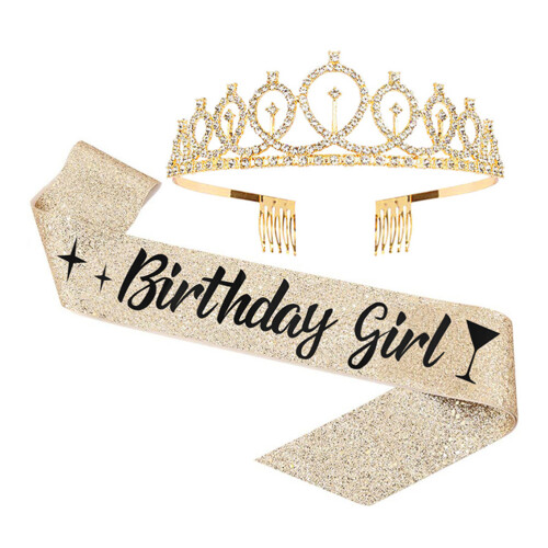 1 Set Geburtstagskronen Schultergurt Partygeschenke 1