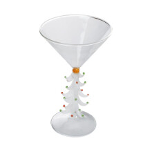 Unique Christmas treeshaped glass for cocktails martinis drinkware drinking cup for mixologists and enthusiasts white