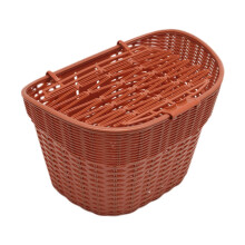 Front basket for bicycles, Removable holder, Carrying bag for groceries and Redbrown