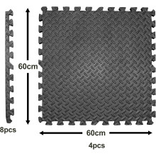 Versatile Usage Interlocking Flooring Mat, Non-Slip High-Impact Protection EVA Foam For Indoor And Outdoor Workouts, Easy Assembly, Neutral Design For