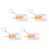 4pcs Easy carry Tire Depth Measuring Tool with Keychain-Yellow 1