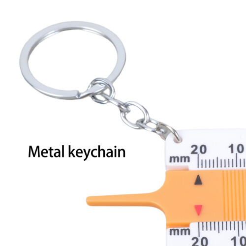 4pcs Easy carry Tire Depth Measuring Tool with Keychain-Yellow 1