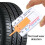 4pcs Easy carry Tire Depth Measuring Tool with Keychain-Yellow 4