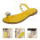 1Paio Casual Flat Gialli Gomma Suola Antiscivolo 3