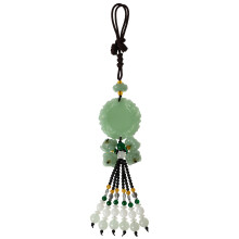 Pendaglio Verde in Per Decorare Specchietto Auto E Borse