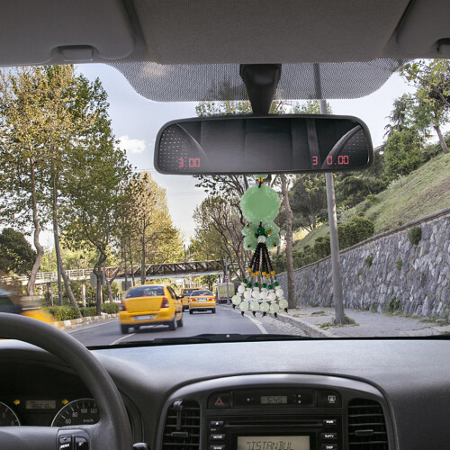 Pendaglio Verde in Per Decorare Specchietto Auto E Borse 2