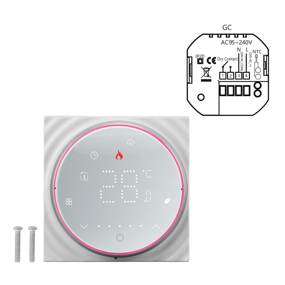 Energy Saving Smart Thermostat, Smart Thermostat For Home Programmable Led Display Screen Temperature Control Easy Installation With High Accuracy For 9436597698725
