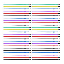 50 stuks kleine penselen set aquarel nylon haar-16 cm kleurenmix