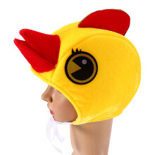 Yellow Chick Shape Hat Lifelike Animal Headwear For Kids Size M