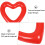 Red Inflatable Heart Swim Ring Durable Plastic Beach Float 8