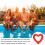 Red Inflatable Heart Swim Ring Durable Plastic Beach Float 11