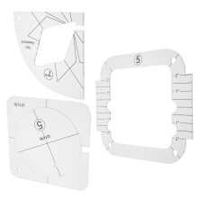 3Pcs Acrylic Diy Sewing Ruler With Different Shape Hollow Quilting Template
