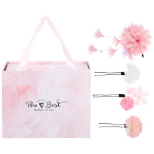 1Conjunto Presilhas Flor Simulada Rosa Duráveis Para Femininos