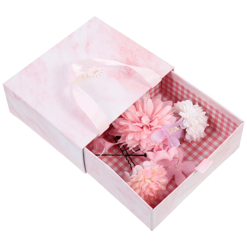 1Conjunto Presilhas Flor Simulada Rosa Duráveis Para Femininos 1