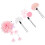 1Conjunto Presilhas Flor Simulada Rosa Duráveis Para Femininos 7