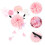 1Conjunto Presilhas Flor Simulada Rosa Duráveis Para Femininos 6