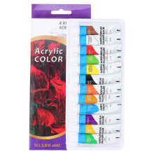 1Jgo Conjunto 12 Colores Acrílico Para Dibujo Y Manualidades