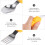 1Set Baby Feeding Spoon Fork Orange Silicone Stainless Steel Tableware 10