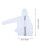 1Pc White Loose Sun Protection Coat Uv Blocking Lightweight Nylon 9
