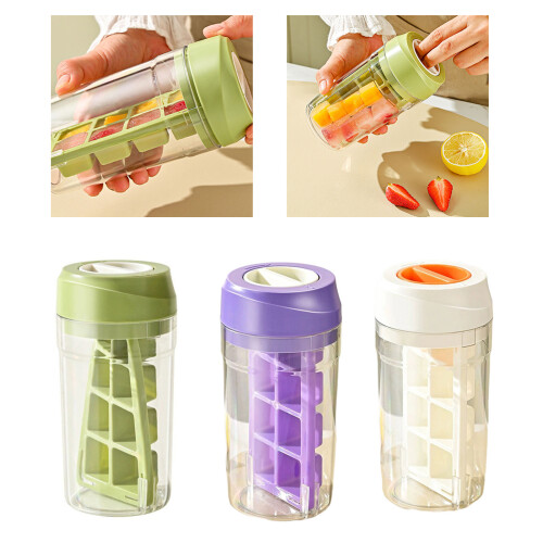 Ice Making Cup with 8 Compartments Cubes Tray for-Purple 2