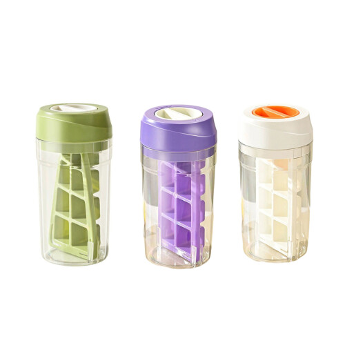Ice Making Cup with 8 Compartments Cubes Tray for-Purple 1